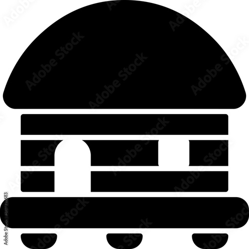 bungalow glyph icon