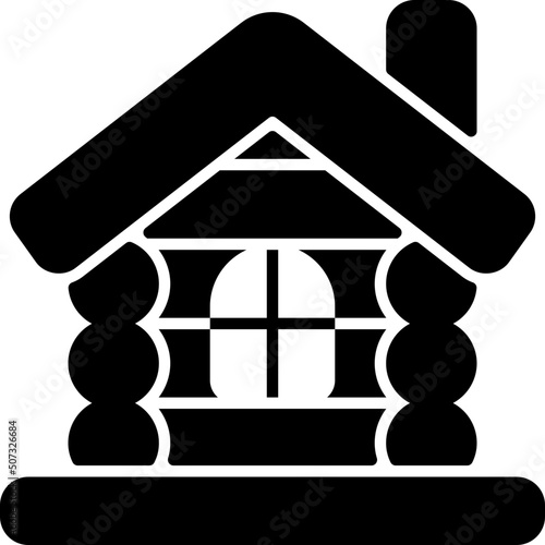 cabin glyph icon