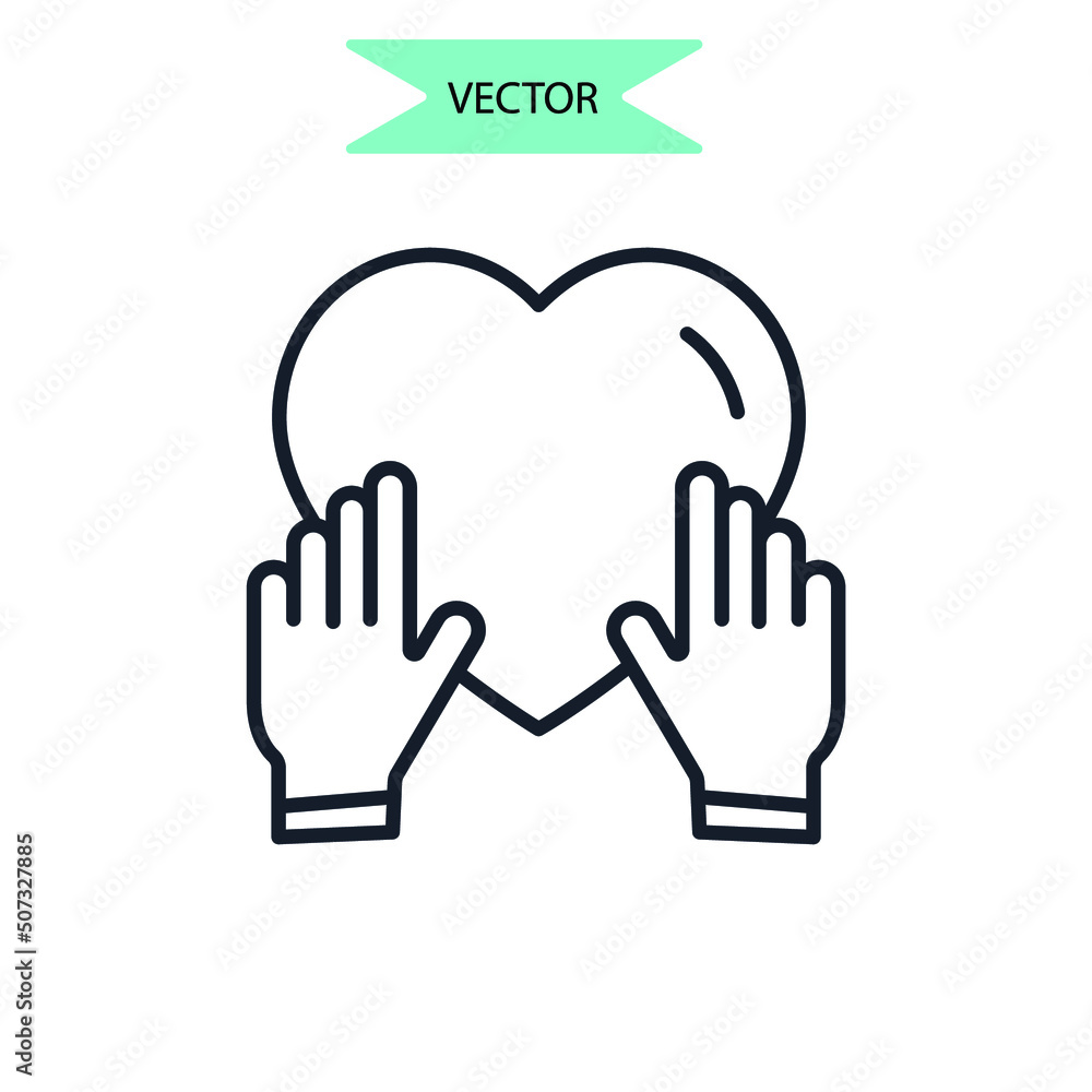 Honesty icons symbol vector elements for infographic web Honesty icons symbol vector elements for infographic web