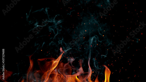 Φωτογραφία Fire abstract background with flames and copyspace.