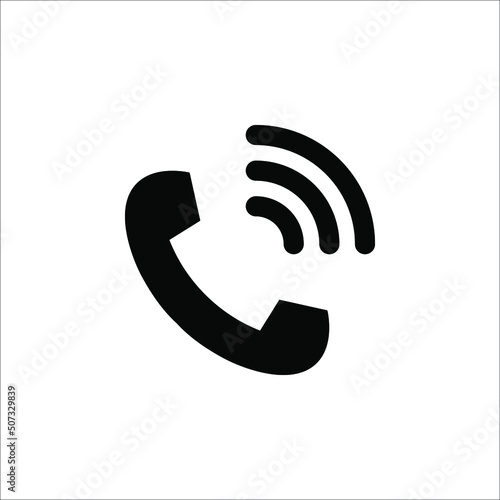 Phone icon in trendy flat style isolated on white background.