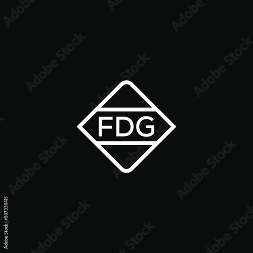 FDG letter design for logo and icon.FDG monogram logo.vector illustration with black background. photo