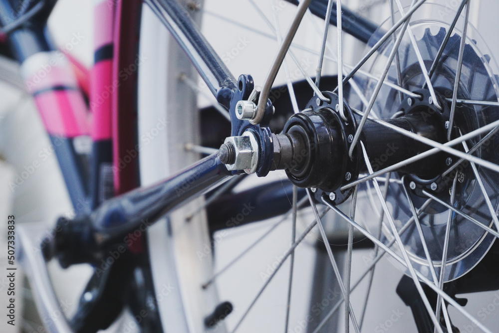 Fototapeta premium bicycle wheel detail
