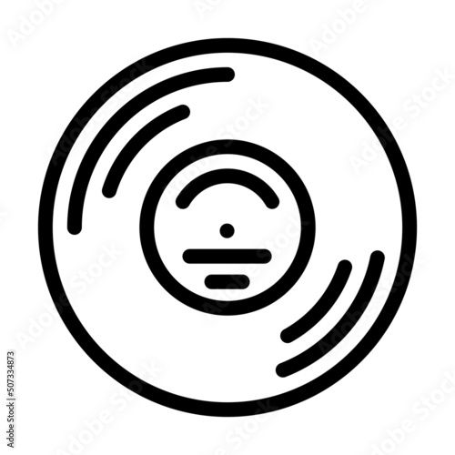 funk music line icon vector. funk music sign. isolated contour symbol black illustration