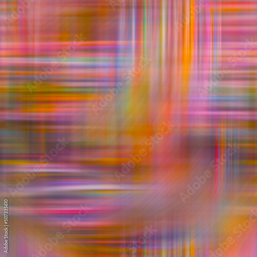 Beautiful colorful checkered background with blurry striped smudges on surface. Abstract soft grid pattern from thin delicate pastel lines in decorative texture of digital illustration unusual design.