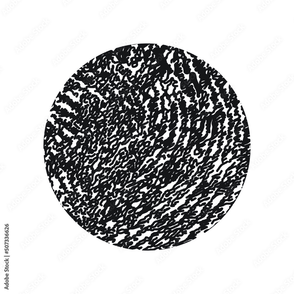 Fingerprint circle, vector drawing, white background
Fingerprint circle, vector drawing, white background