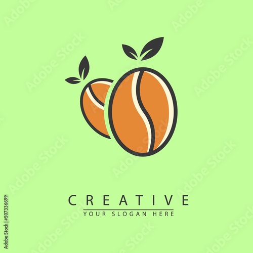 green coffee logo vector