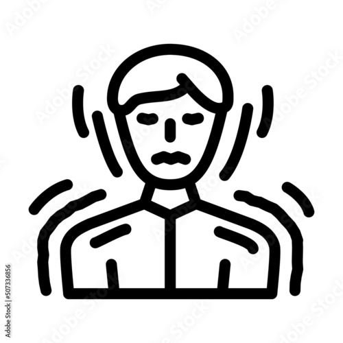 irritability health problem line icon vector. irritability health problem sign. isolated contour symbol black illustration