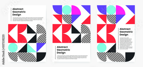 Geometric minimalistic artwork cover with shape and figure. Abstract pattern design style for cover, web banner, landing page, business presentation, branding, packaging, wallpaper