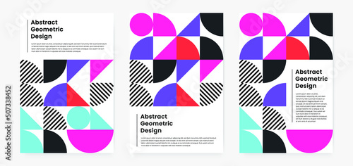 Geometric minimalistic artwork cover with shape and figure. Abstract pattern design style for cover, web banner, landing page, business presentation, branding, packaging, wallpaper