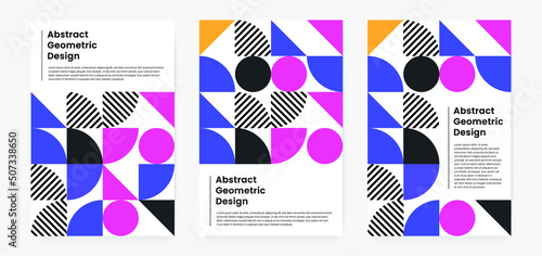 Geometric minimalistic artwork cover with shape and figure. Abstract pattern design style for cover, web banner, landing page, business presentation, branding, packaging, wallpaper