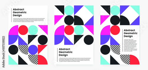 Geometric minimalistic artwork cover with shape and figure. Abstract pattern design style for cover, web banner, landing page, business presentation, branding, packaging, wallpaper