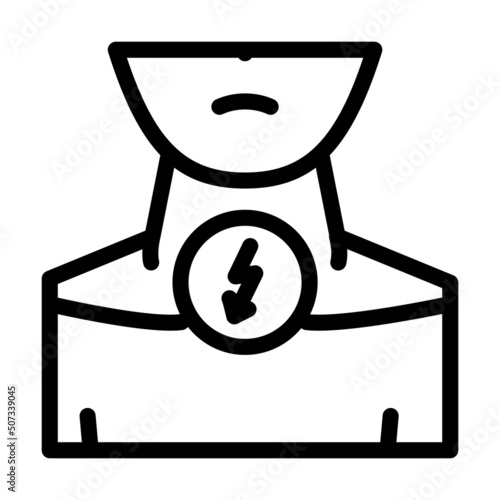 sore throat line icon vector. sore throat sign. isolated contour symbol black illustration