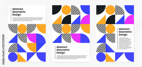 Geometric minimalistic artwork cover with shape and figure. Abstract pattern design style for cover, web banner, landing page, business presentation, branding, packaging, wallpaper