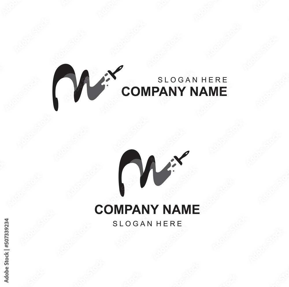 House paint logo, home decoration company identity black House paint logo, home decoration company identity black