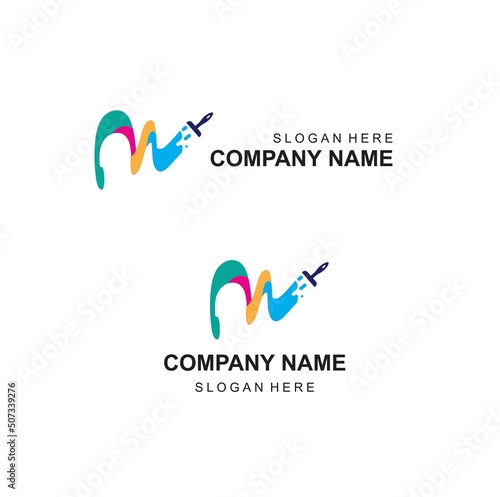Home paint logo, home decoration company identity