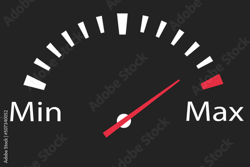 fuel pressure sensor at maximum pressure value indicator