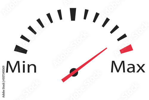 fuel pressure sensor at maximum pressure value indicator