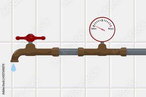 fuel pressure sensor at minimum pressure value indicator water