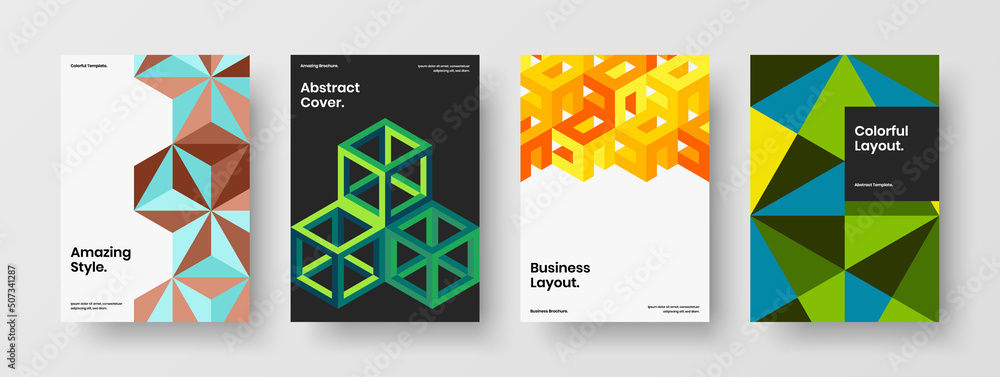 Clean catalog cover vector design layout composition. Premium geometric pattern pamphlet concept bundle. Clean catalog cover vector design layout composition. Premium geometric pattern pamphlet concept bundle.