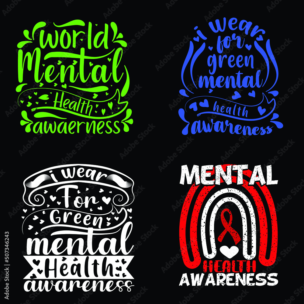 Mental health awareness t-shirt design