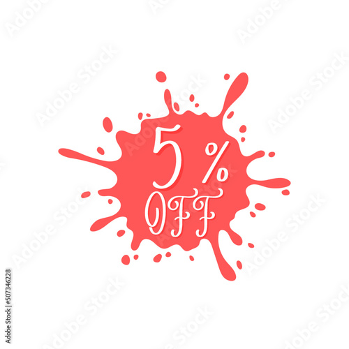 5% off ink red sale abstract discount 