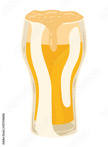 golden beer glass
