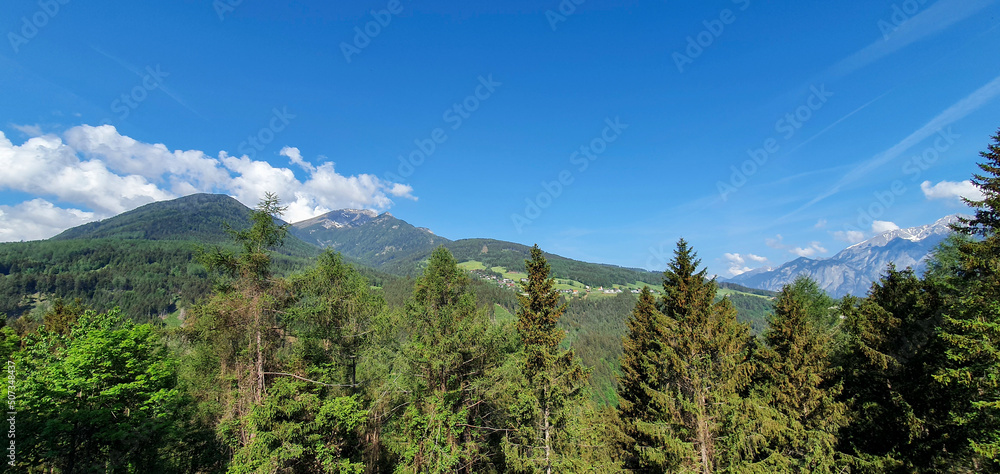 Ammergau Alps with blue sky and little clouds Ammergau Alps with blue sky and little clouds