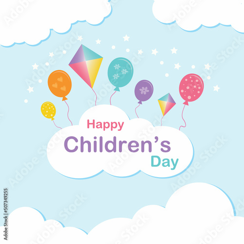 Happy happy world children's day poster