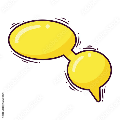 yellow double speech bubbles