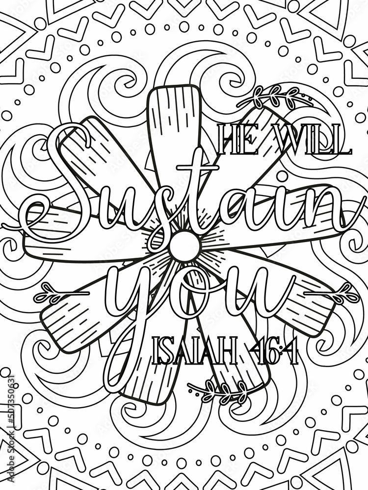 Bible Verse Coloring Pages, Christian Lettering coloring page for ...