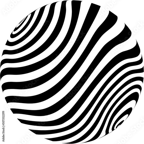 Isolated Abstract Geometric Line Design Element