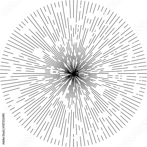 Isolated Abstract Geometric Line Design Element