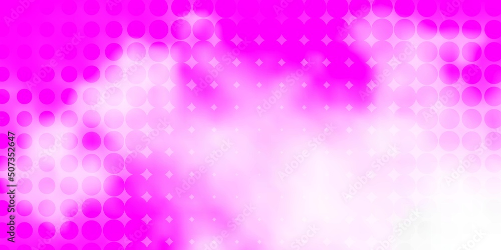 Light Pink vector template with circles.