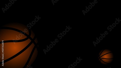 Basketball vector design on dark background