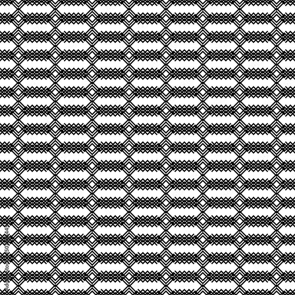 Seamless pattern with ethnic ornament. Embroidery background. Tribal wallpaper. Ethnical folk image. Tribe motif. Ancient mosaic. Digital paper for page fills, web design, textile print. Vector art.