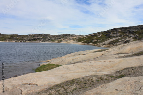 Greenlandic west coast with rocks (horizontal), Ilulissat, Greenland © Jens