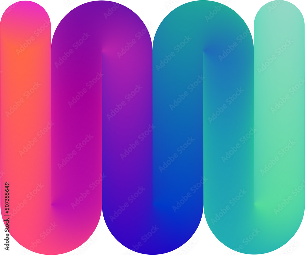 Vibrant Colorful Fluid Abstract 3D Gradient Blend Curves Shape Vibrant Colorful Fluid Abstract 3D Gradient Blend Curves Shape