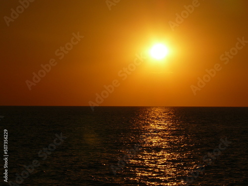 sunset in the sea