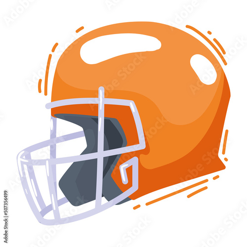 american football orange helmet