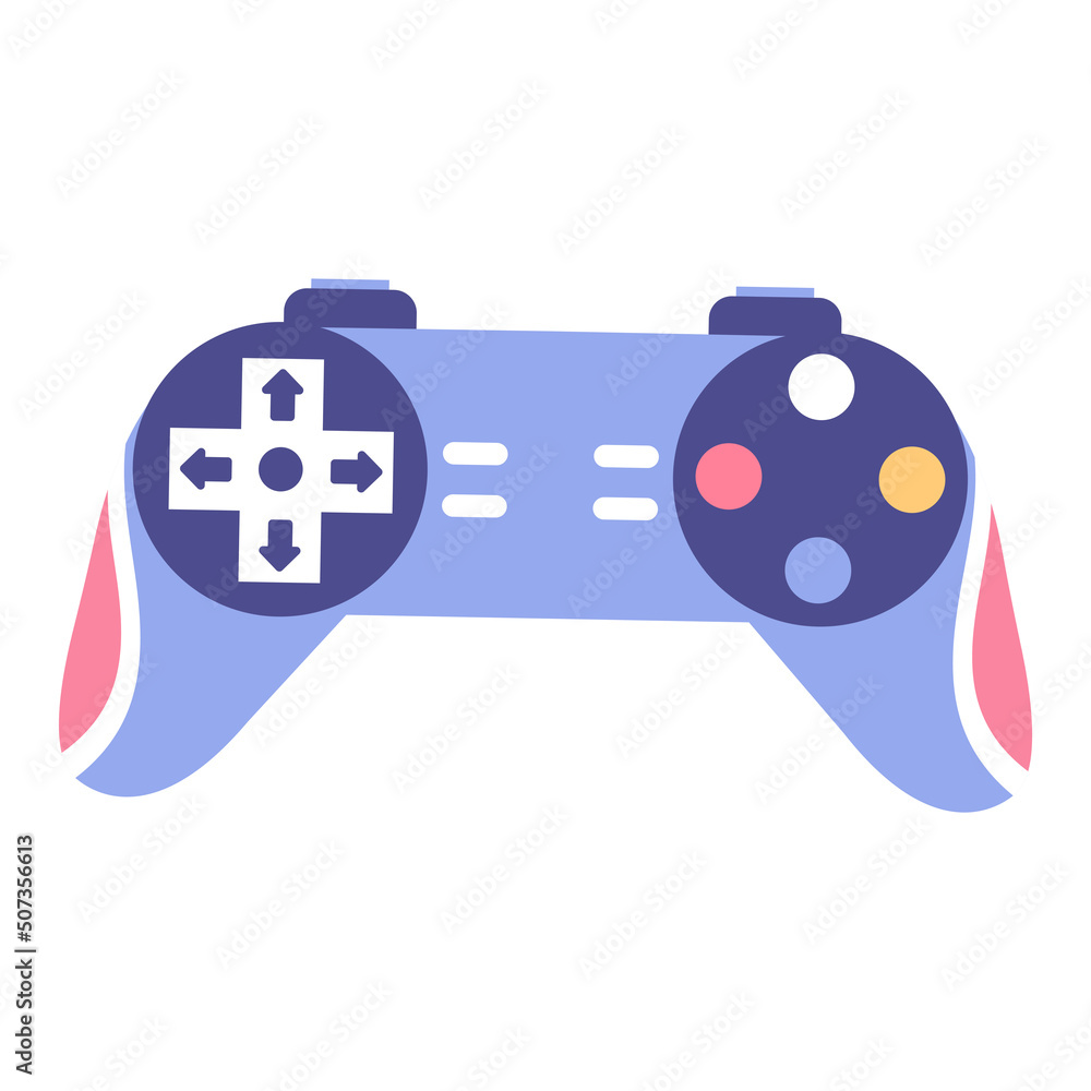 Blue joystick isolated on a white background. Game device 90s. Blue joystick isolated on a white background. Game device 90s.