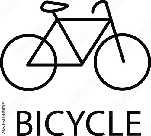 Bike. Bicycle vector icon. Concept of cycling. Go in for isolated bicycle lanes with a white background. Flat Trendy style for graphic design, logos, websites, and social media.