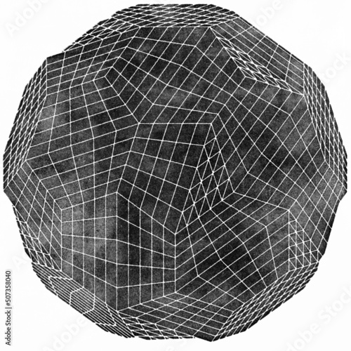 Geometric Polygon Element With Angles Drawn Intersected Lines Shape