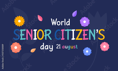 World Senior Citizen's Day is observed every year on August 21. The day is known to increase awareness of the factors and issues that affect older adults, such as age deterioration. Vector art
