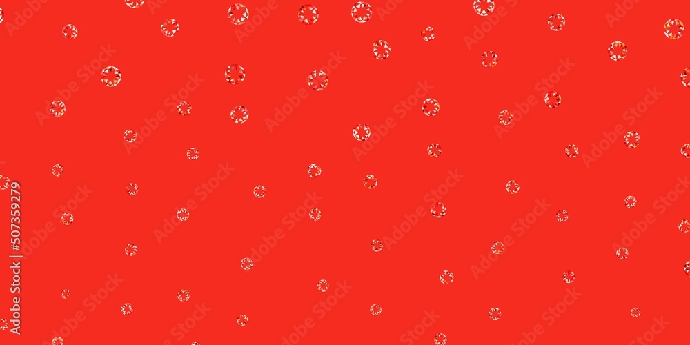 Light red, yellow vector texture with disks.