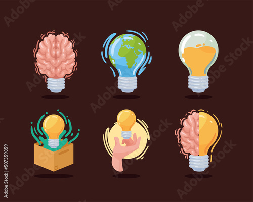 six bulbs ideas icons