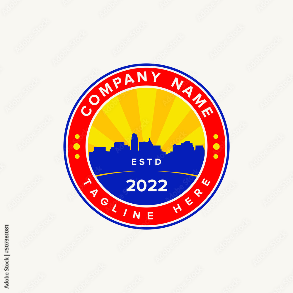 city silhouette logo emblem company