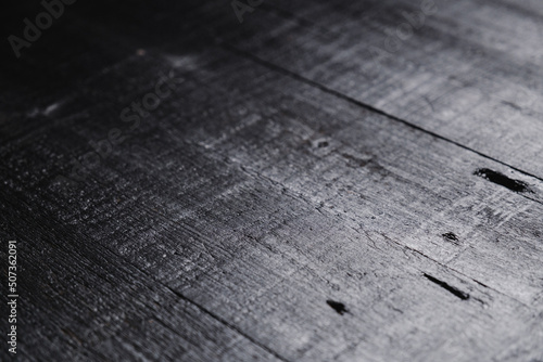 Rustic black wood plank background