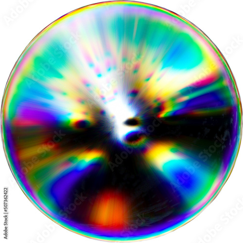 Obraz na plátně 3D Spherical Abstract Orbs Refracting Colorful Light