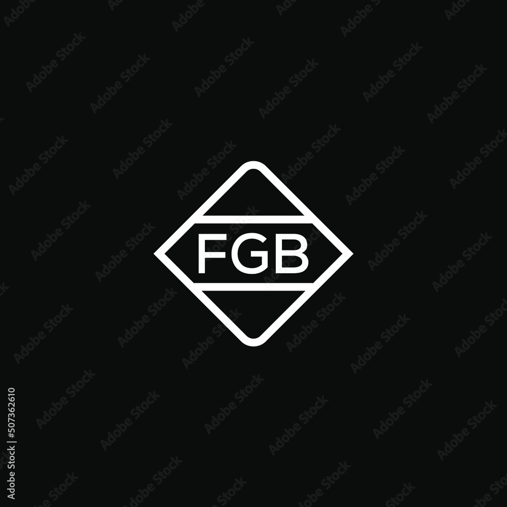 FGB letter design for logo and icon.FGB monogram logo.vector